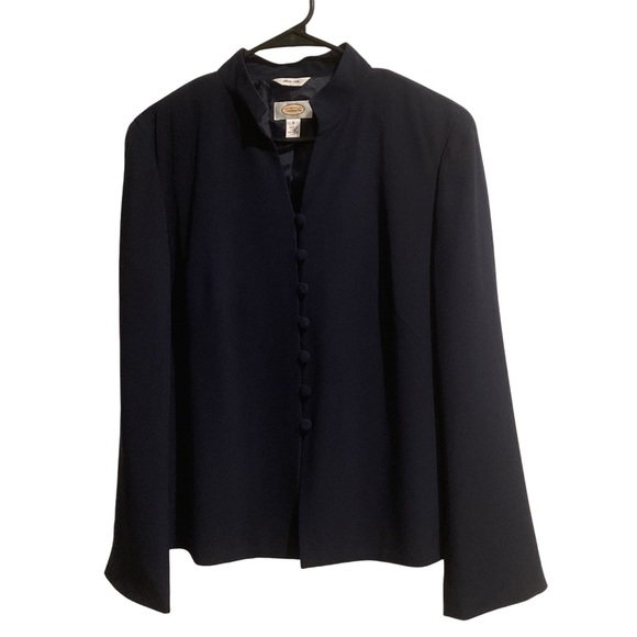 Talbots Jackets & Blazers - Talbots Pure Silk Dark Blue Silk‎ Blazer